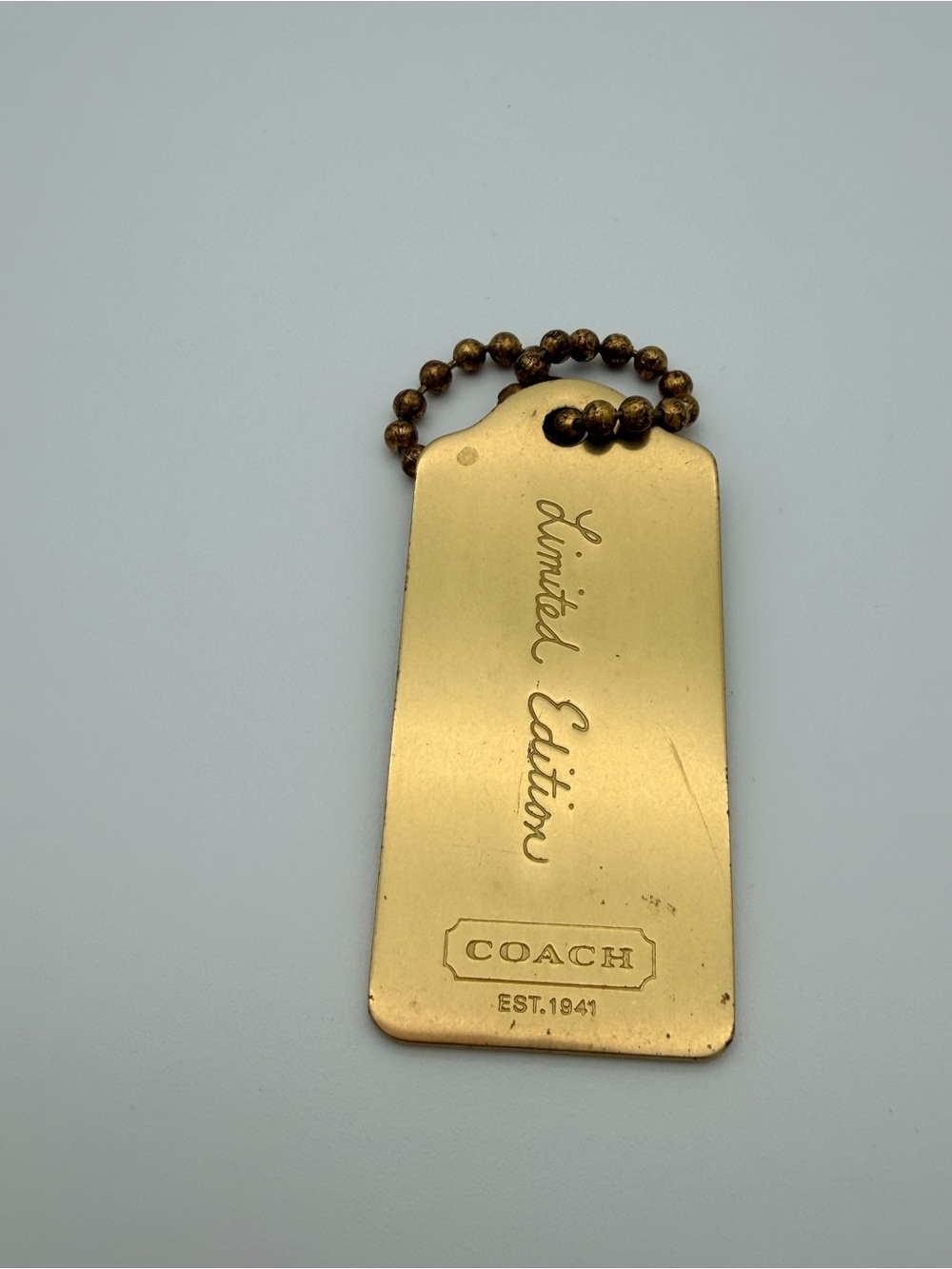 COACH Vintage Brass Hangtag with Limited Edition on back - Picture 4 of 5